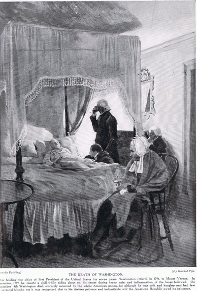 La morte di Washington a Mount Vernon, 14 dicembre 1799 da Howard Pyle